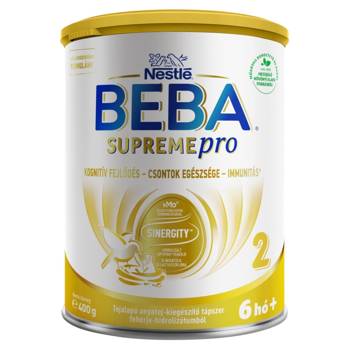 BEBA Supremepro 2 tejalapú anyatej-kiegészítő tápszer fehérje-hidrolizátumból 6 hónapos kortól