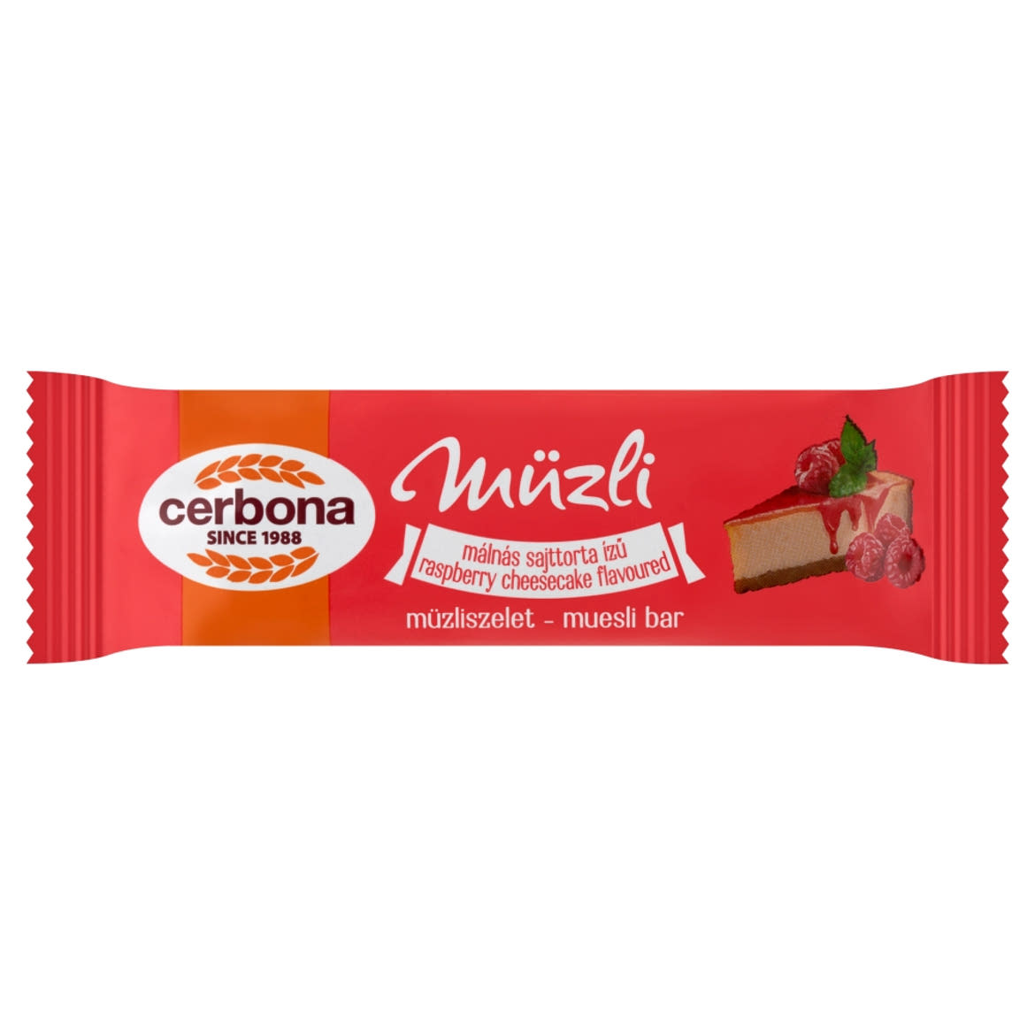 Cerbona málnás sajttorta ízű müzliszelet