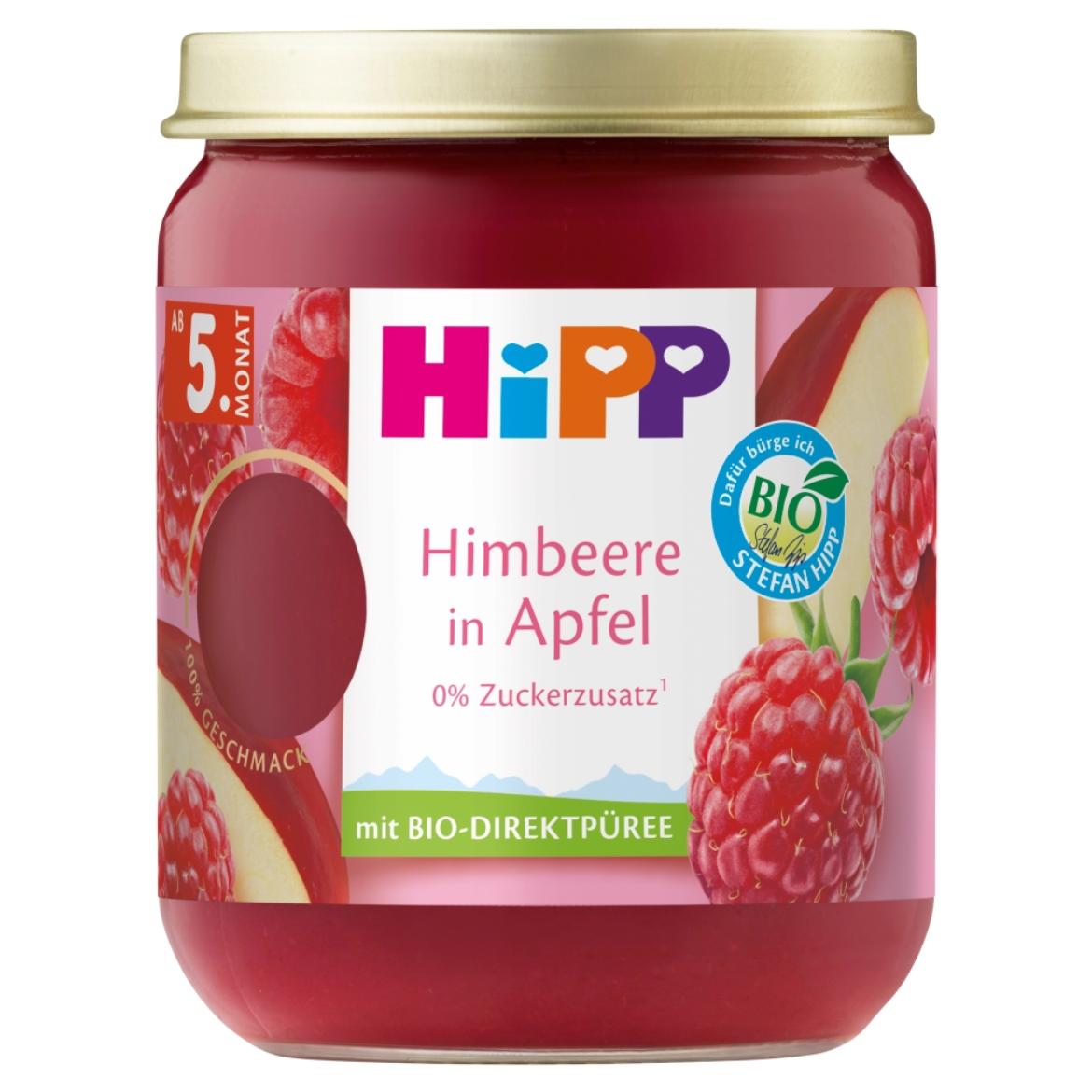 HiPP bio málna almában gyümölcskészítmény bébidesszert 5 hónapos kortól -