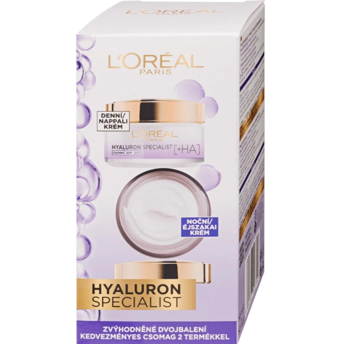 L'Oréal Paris Hyaluron Specialist csomag (nappali+éjszakai) 50 + 50 ml