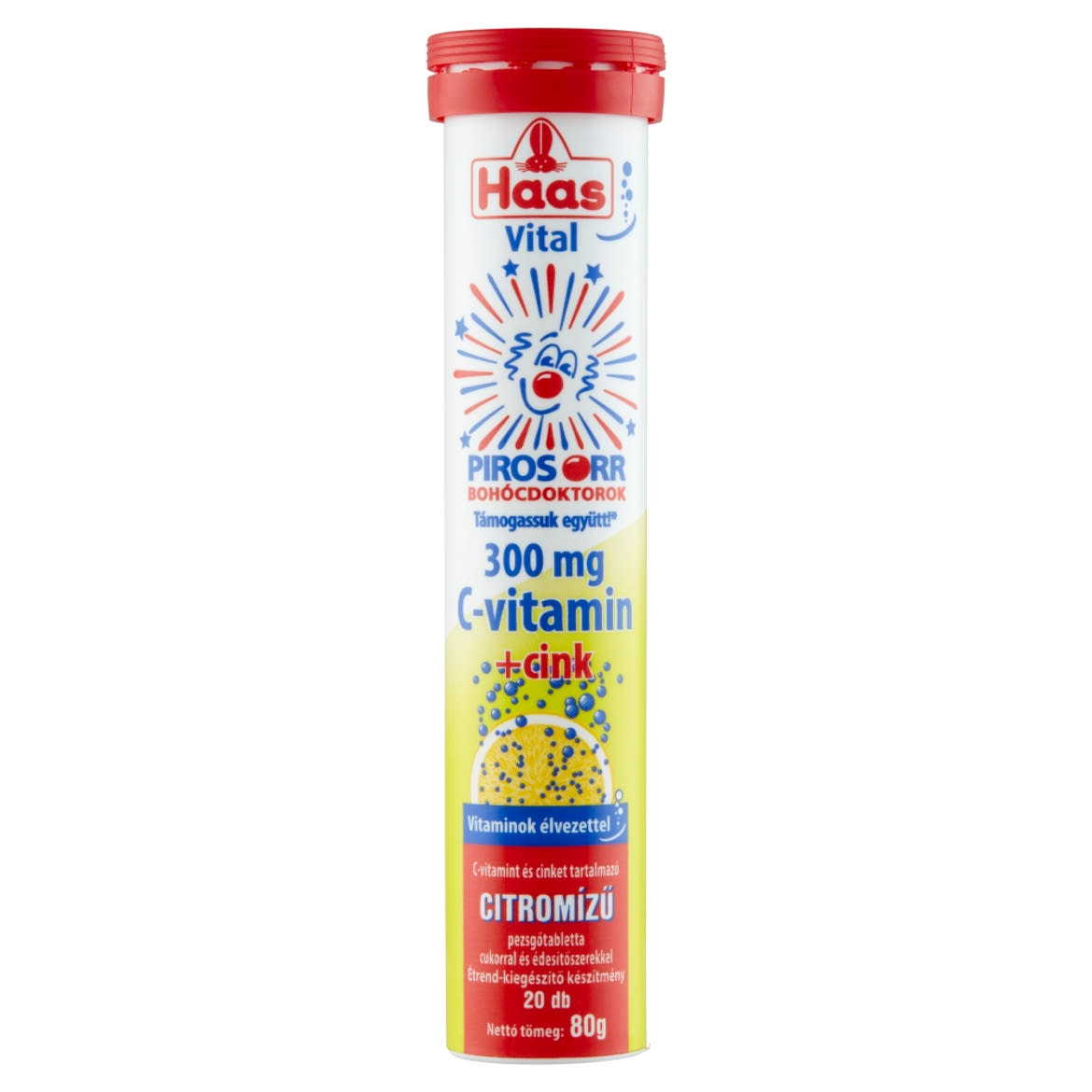 Haas Vital 300 mg C-vitamin + Cink citromízű étrend-kiegészítő pezsgőtabletta