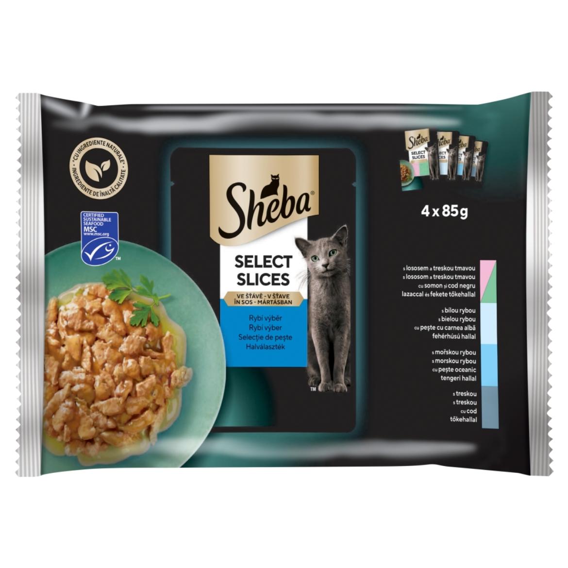 Sheba Select Slices aluasakos eledel felnőtt macskáknak halválaszték 4x