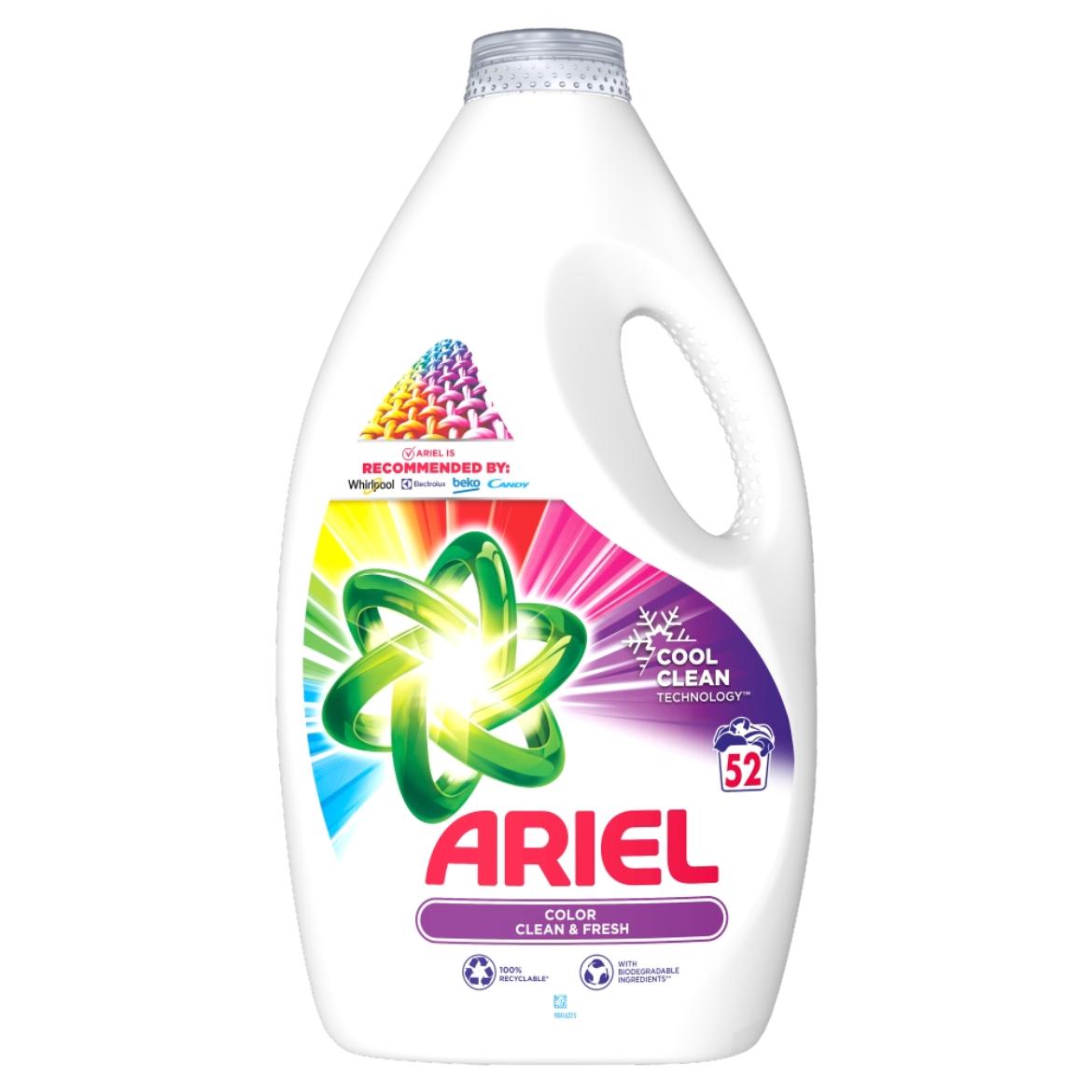 Ariel Color Clean & Fresh folyékony mosószer, 52 mosáshoz, 2,6 L