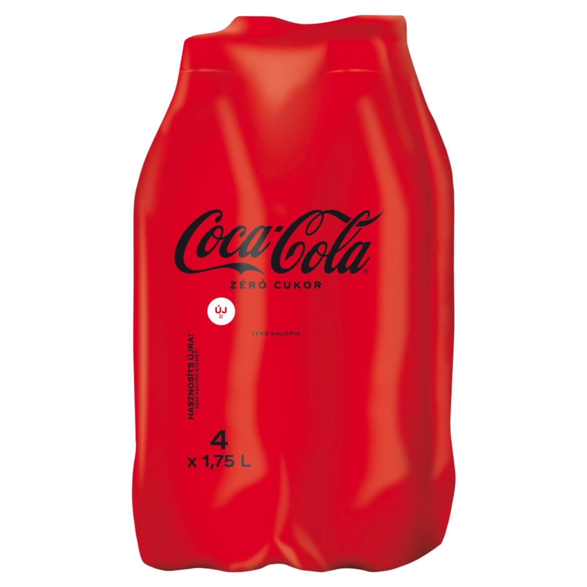 Coca-Cola Zéró colaízű energiamentes szénsavas üdítőital édesítőszerekkel 4 x 1,75 L