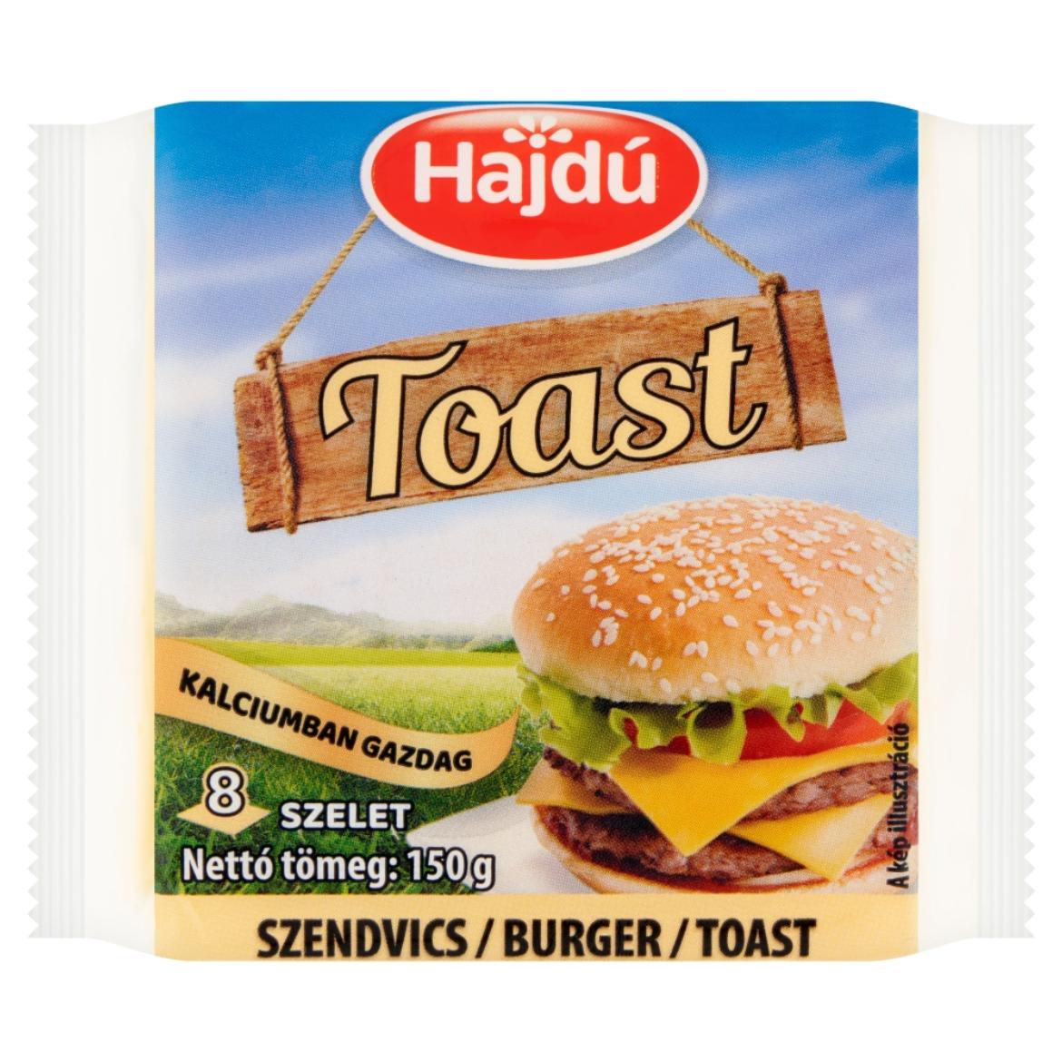 Hajdú Toast félzsíros ömlesztett sajt 8 db