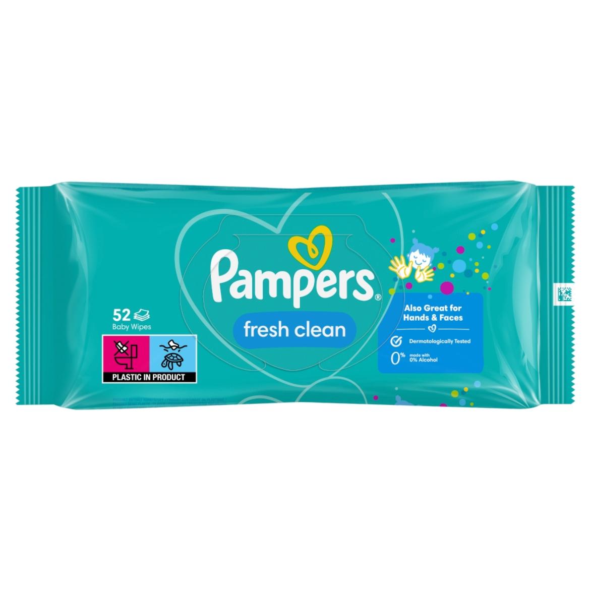 Pampers Fresh Clean Nedves Törlőkendő, 1 Csomag = 52 db