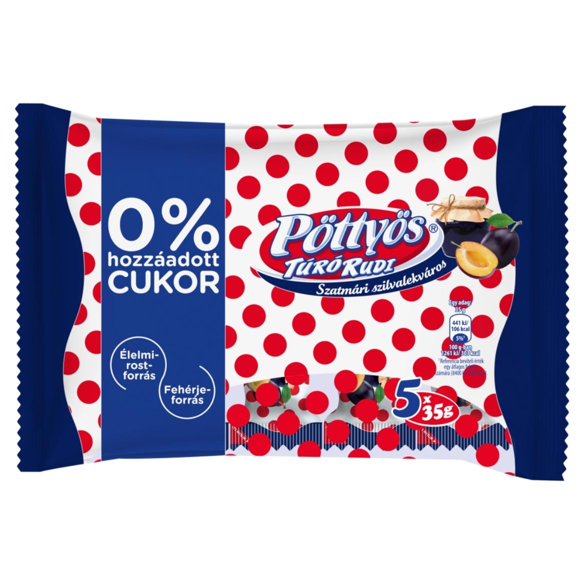 Pöttyös Túró Rudi 0% hozzáadott cukorral, Szatmári szilvalekváros