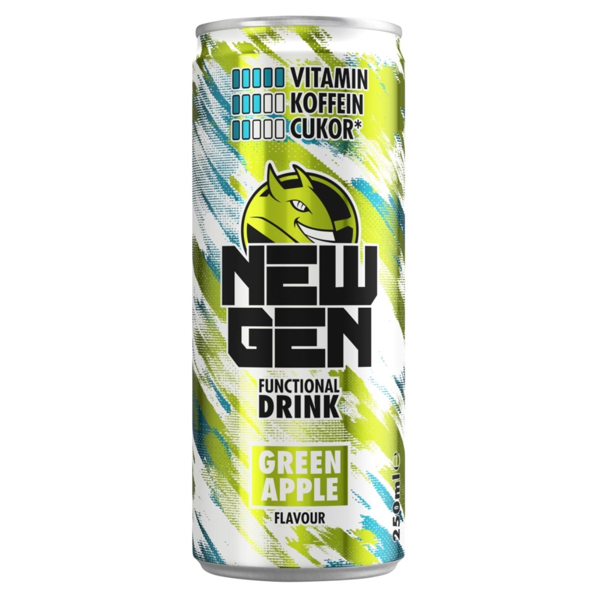 New Gen zöldalmaízű, koffeintartalmú, szénsavas, alkoholmentes ital