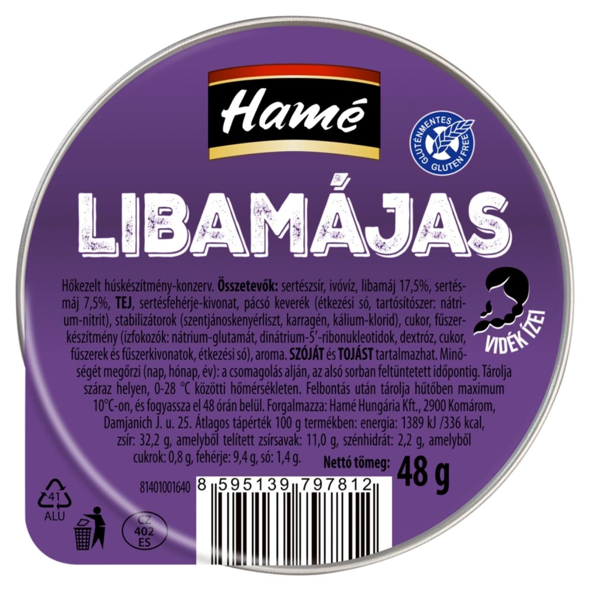 Hamé libamájas