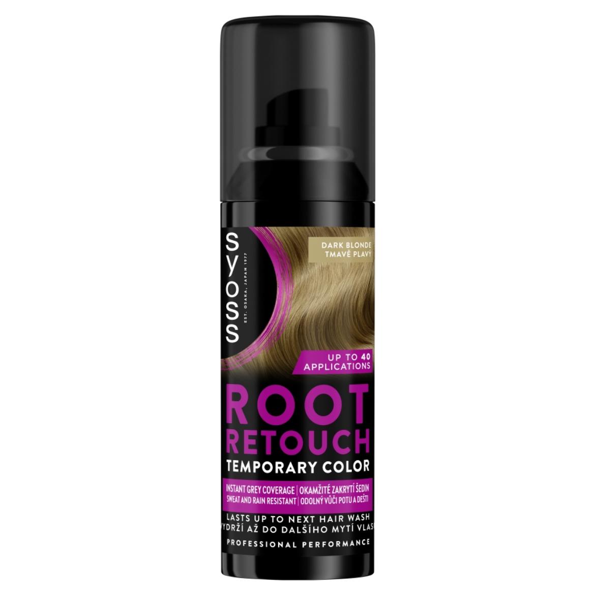 Syoss Root Retoucher lenövést elfedő hajszínező spray Sötétszőke 