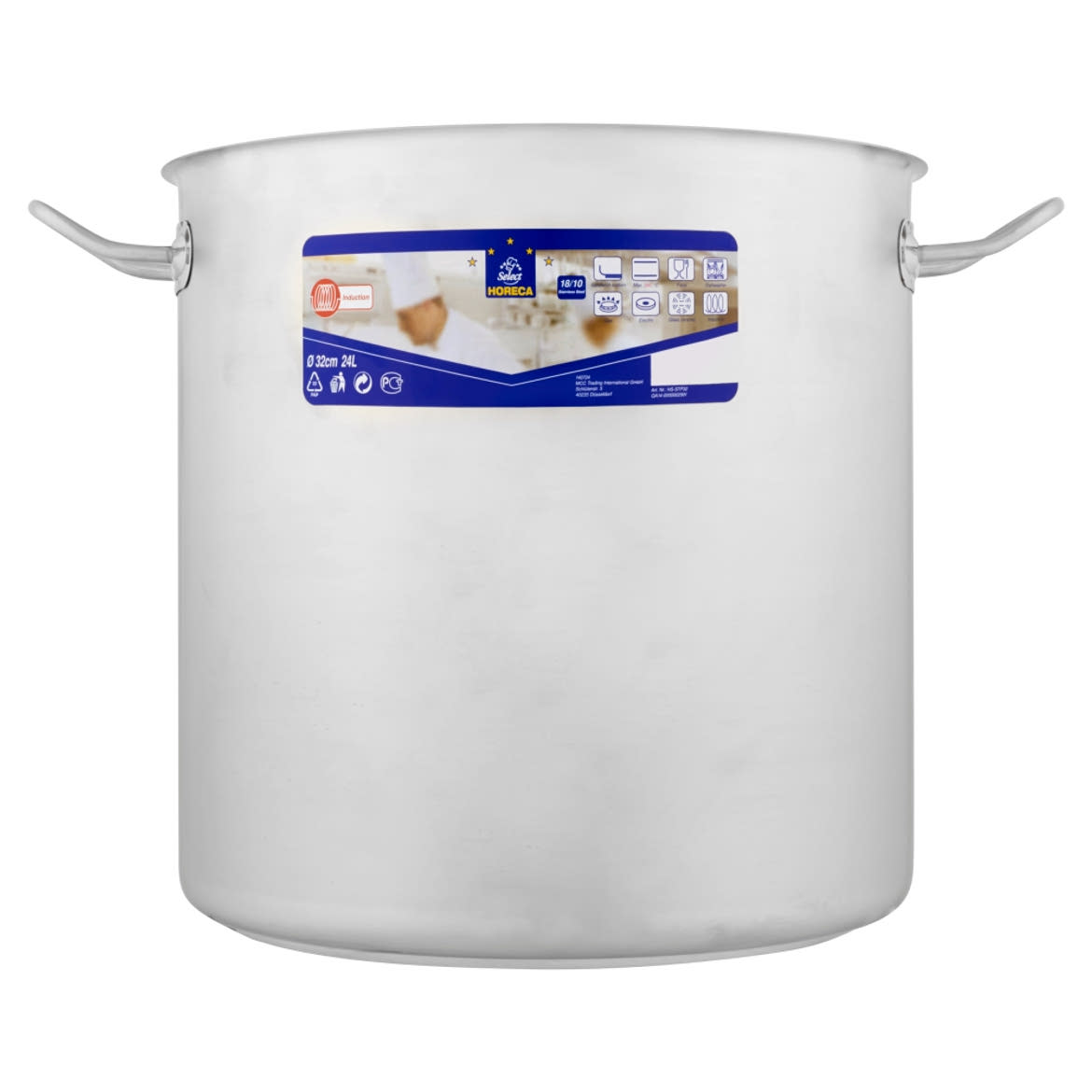 Horeca Select rozsdamentes acél edény 32 cm 24 l