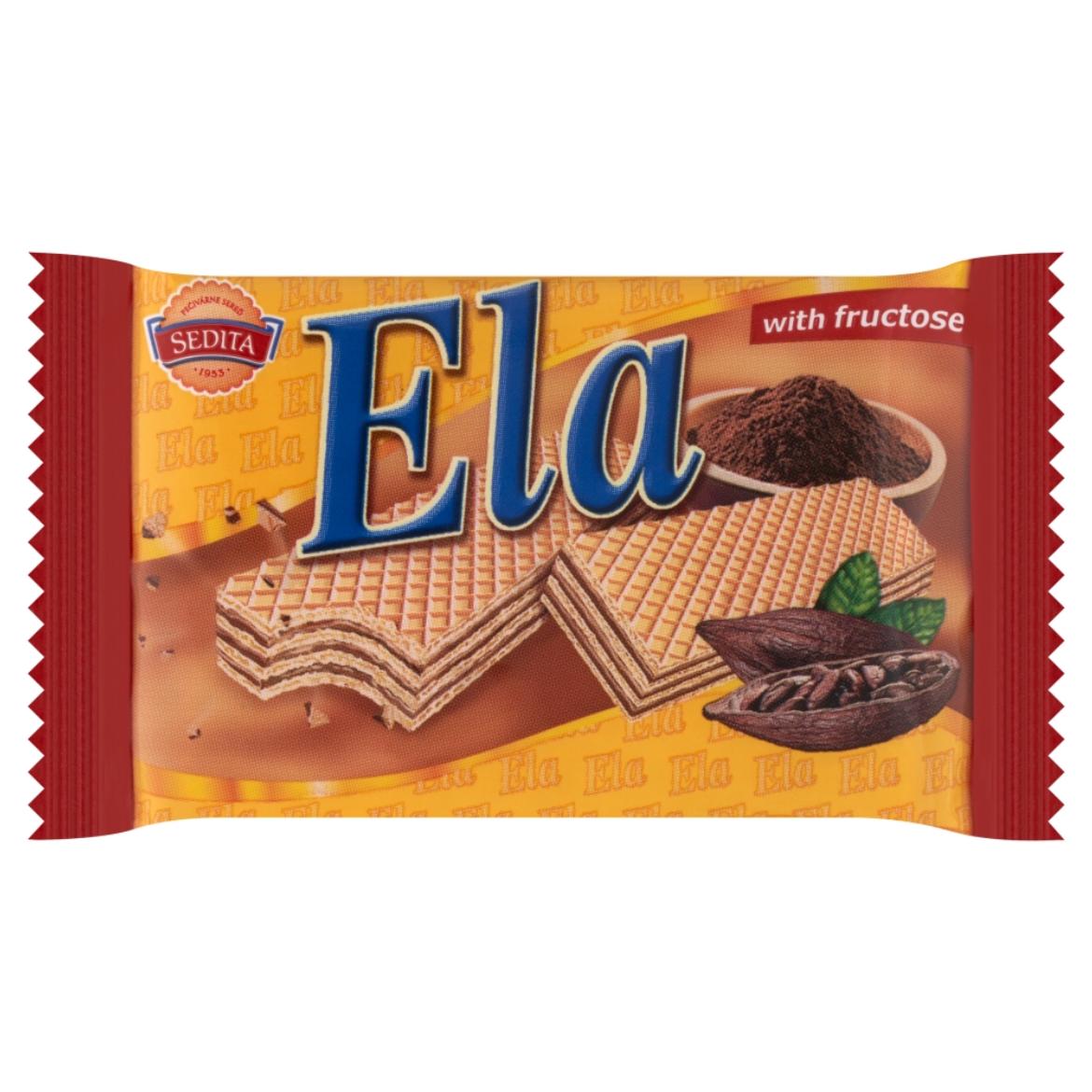 Ela kakaós krémmel töltött ostya fruktózzal