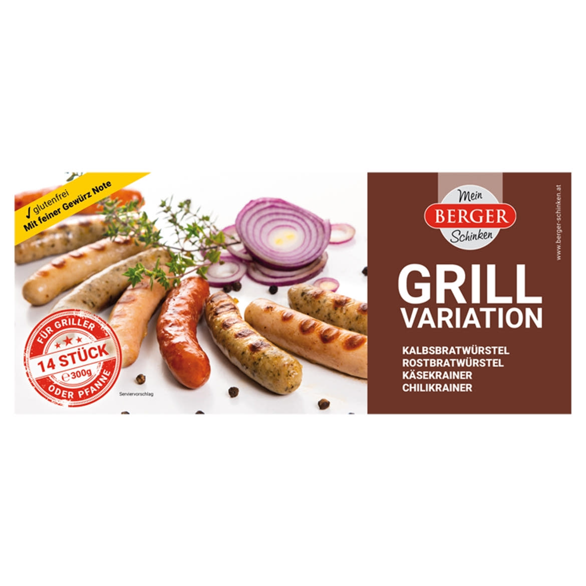 Berger grillkolbász tál