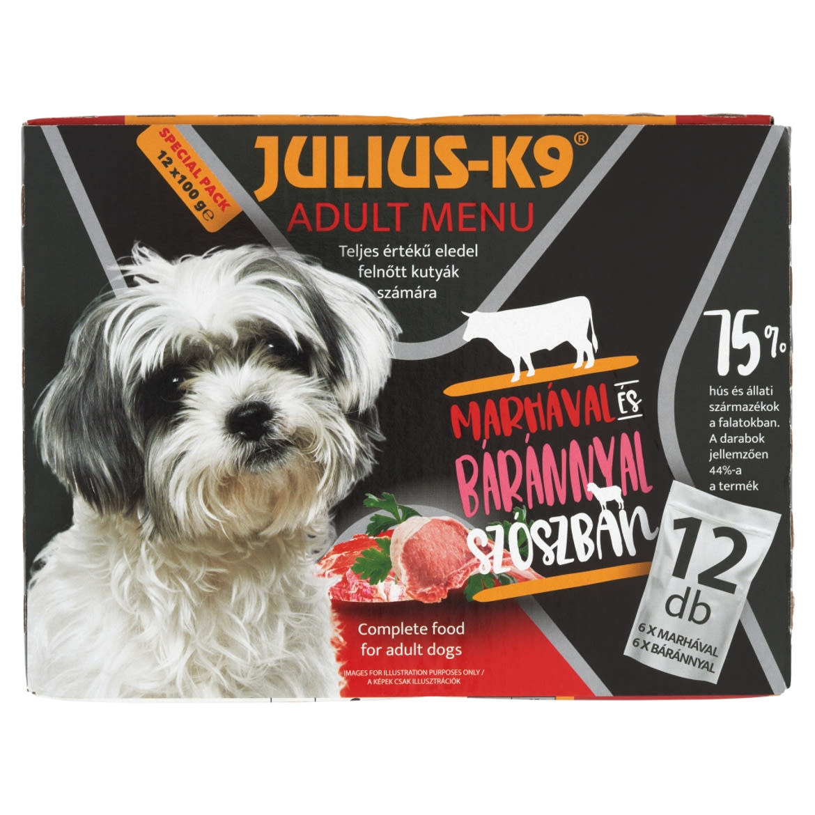 Julius - K9 kutya tasak MP marha&bárány 12x100g