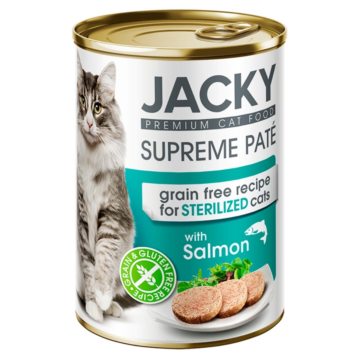 Jacky lazacban gazdag pástétom teljes értékű állateledel ivartalanított macskák számára
