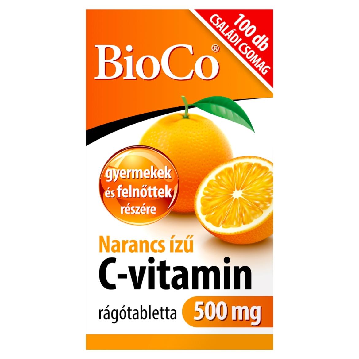 BioCo Narancs ízű C-vitamin 500 mg rágótabletta