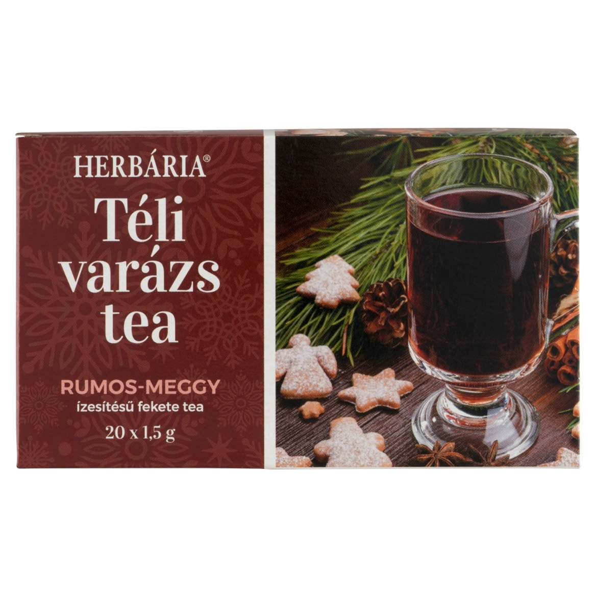Herbária Téli varázs tea rumos-meggy ízesítésű fekete tea 20 filter 30 g
