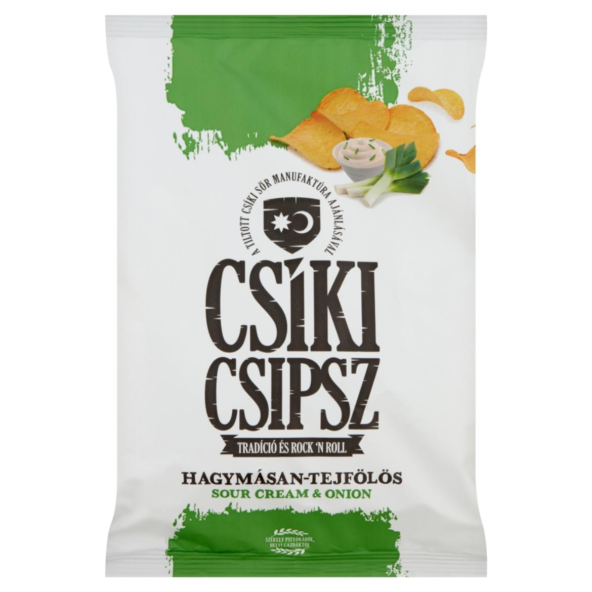 Csíki Csipsz hagymásan-tejfölös ízesítésű burgonyacsipsz