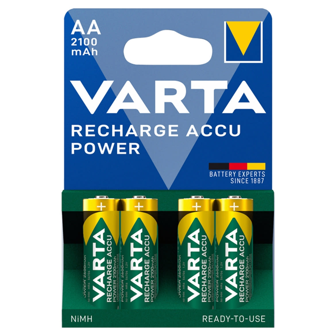 Varta Recharge Accu Power AA HR6 1,2 V újratölthető cella, 4 db