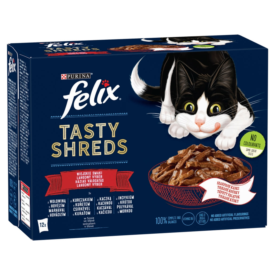 Felix Shreds Házias Válogatás nedves macskaeledel szószban 12 x