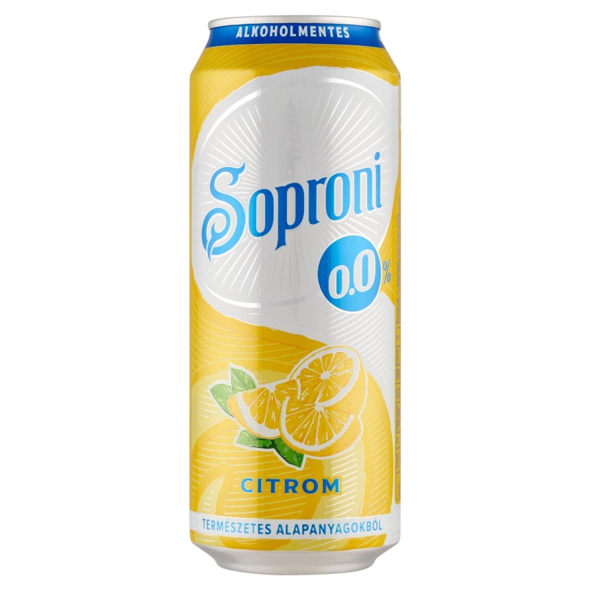 Soproni citromos alkoholmentes sörital 0,0%