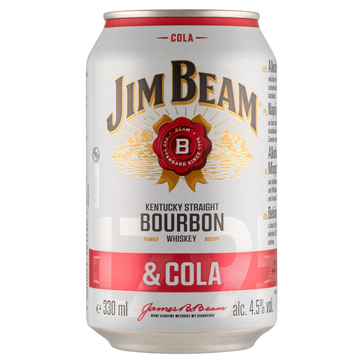 Jim Beam Bourbon Whiskey & Cola alkoholos üdítőital 4,5%