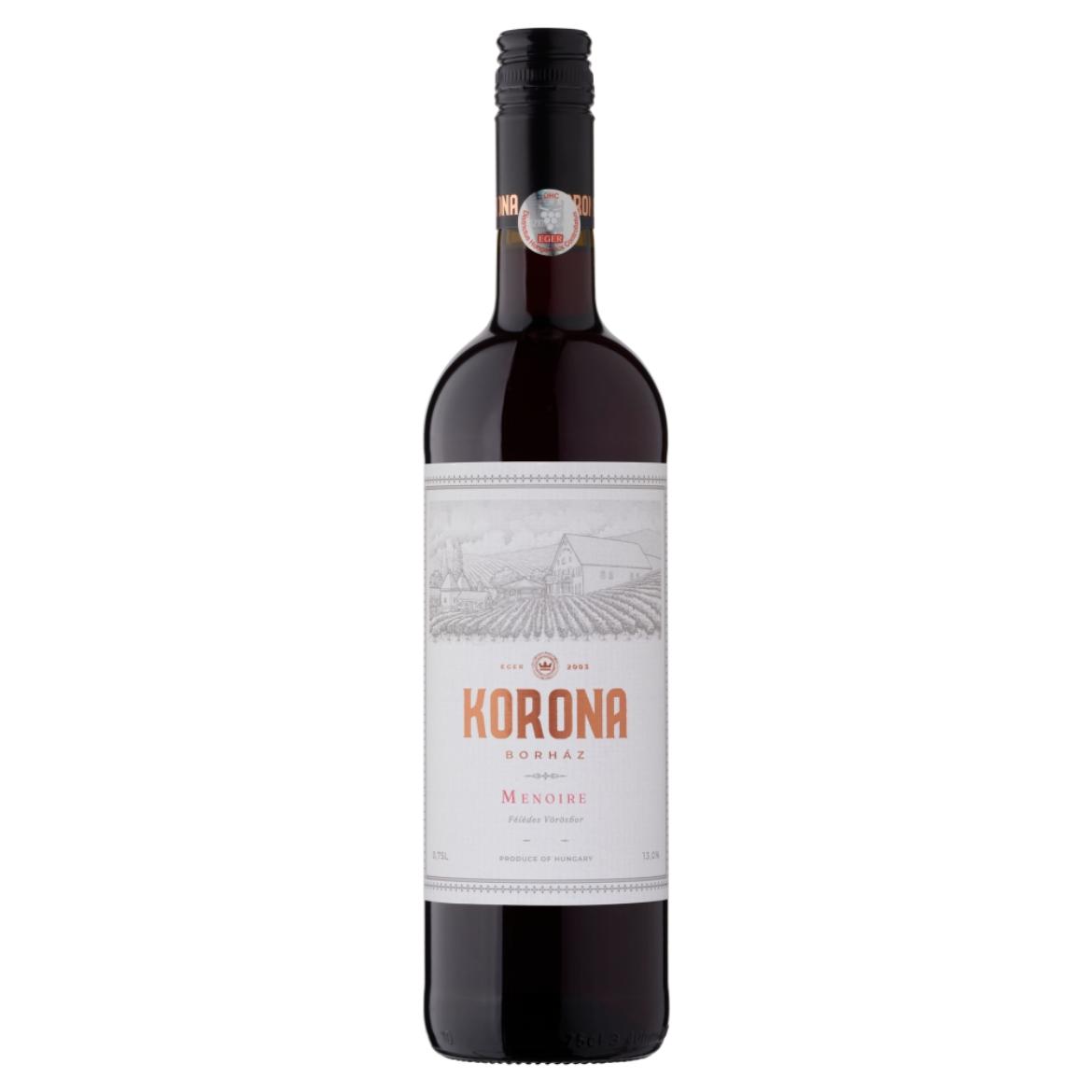 Korona Egri Menoire félédes vörösbor 13%