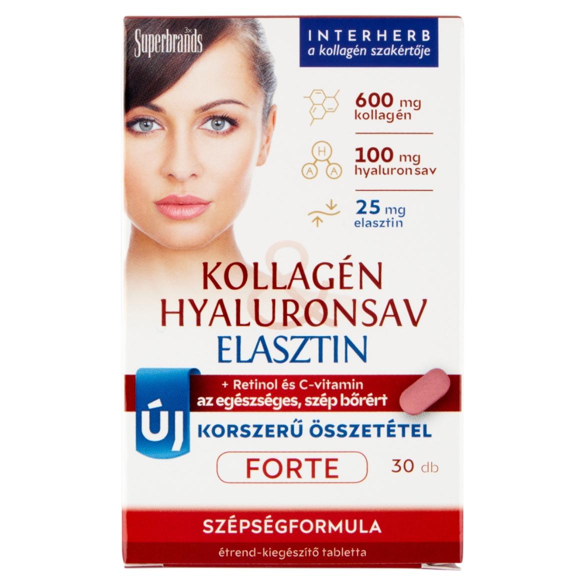 Interherb Kollagén & Hyaluronsav Forte étrend-kiegészítő tabletta 30 db 27 g