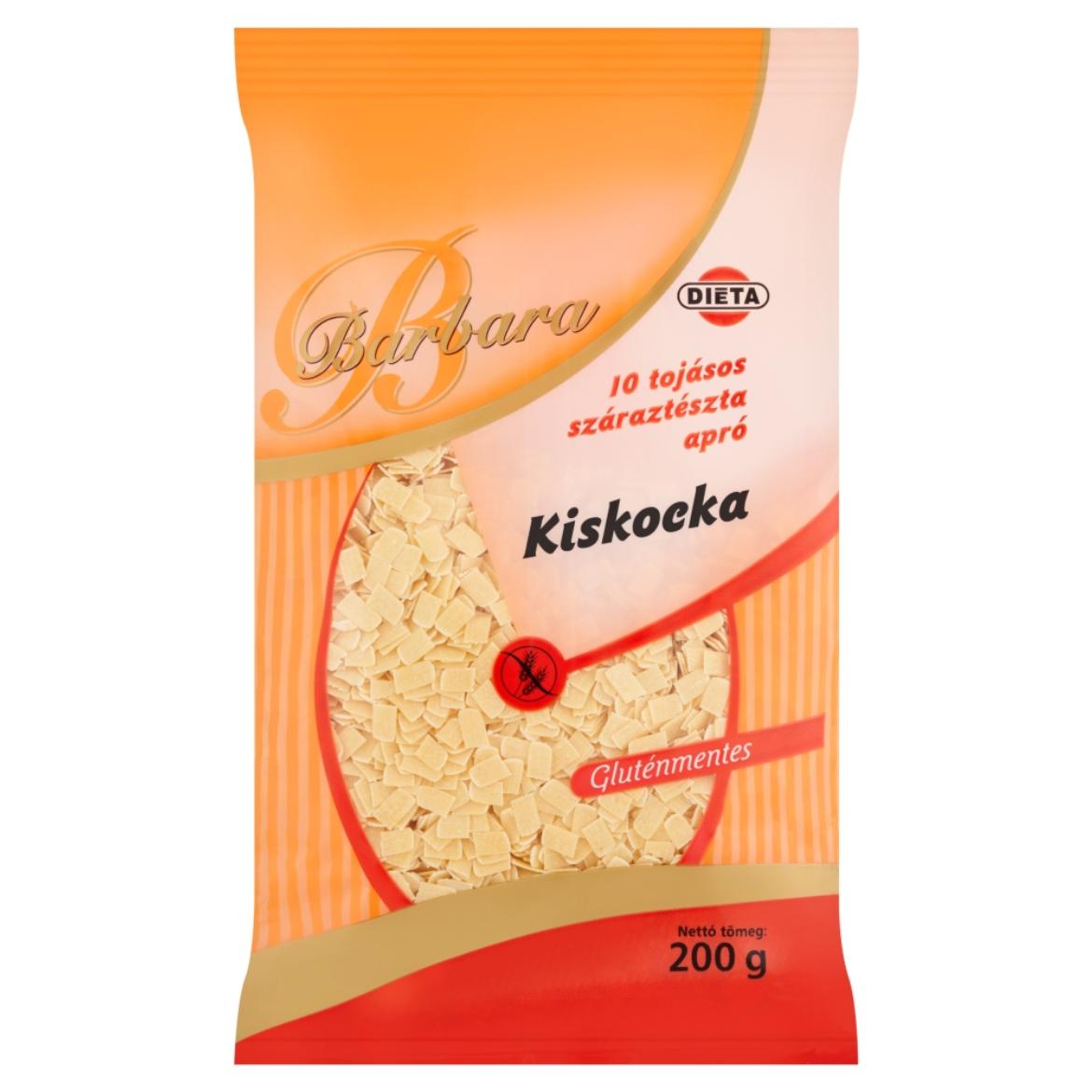 Barbara gluténmentes kiskocka levestészta