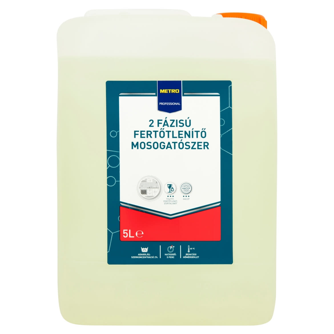 Metro Professional 2 fázisú fertőtlenítő mosogatószer