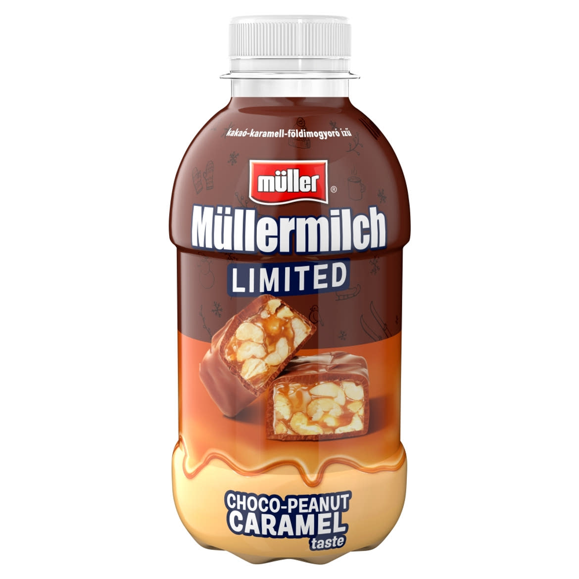 MÜLLER TEJ KAKAÓ KARAMELL-MOGYORÓ LIMITED 400g