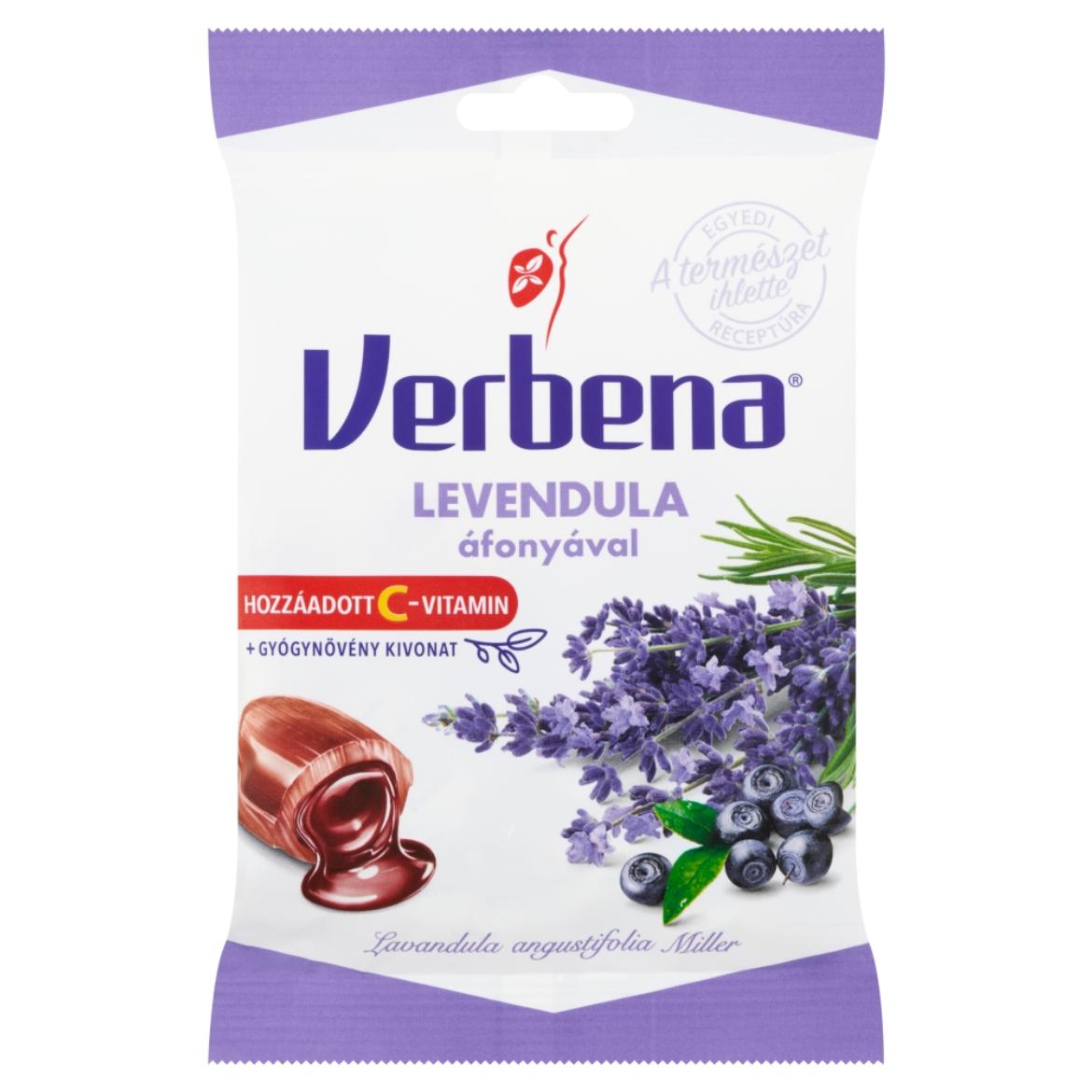 Verbena töltött keménycukorka levendulával, áfonyával és C-vitaminnal