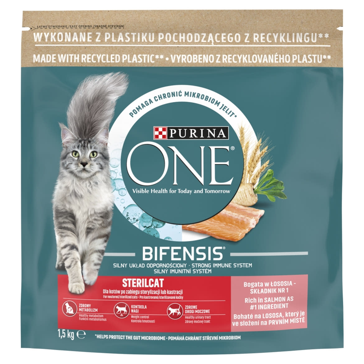 Purina One száraz macskaeledel steril lazac& búza