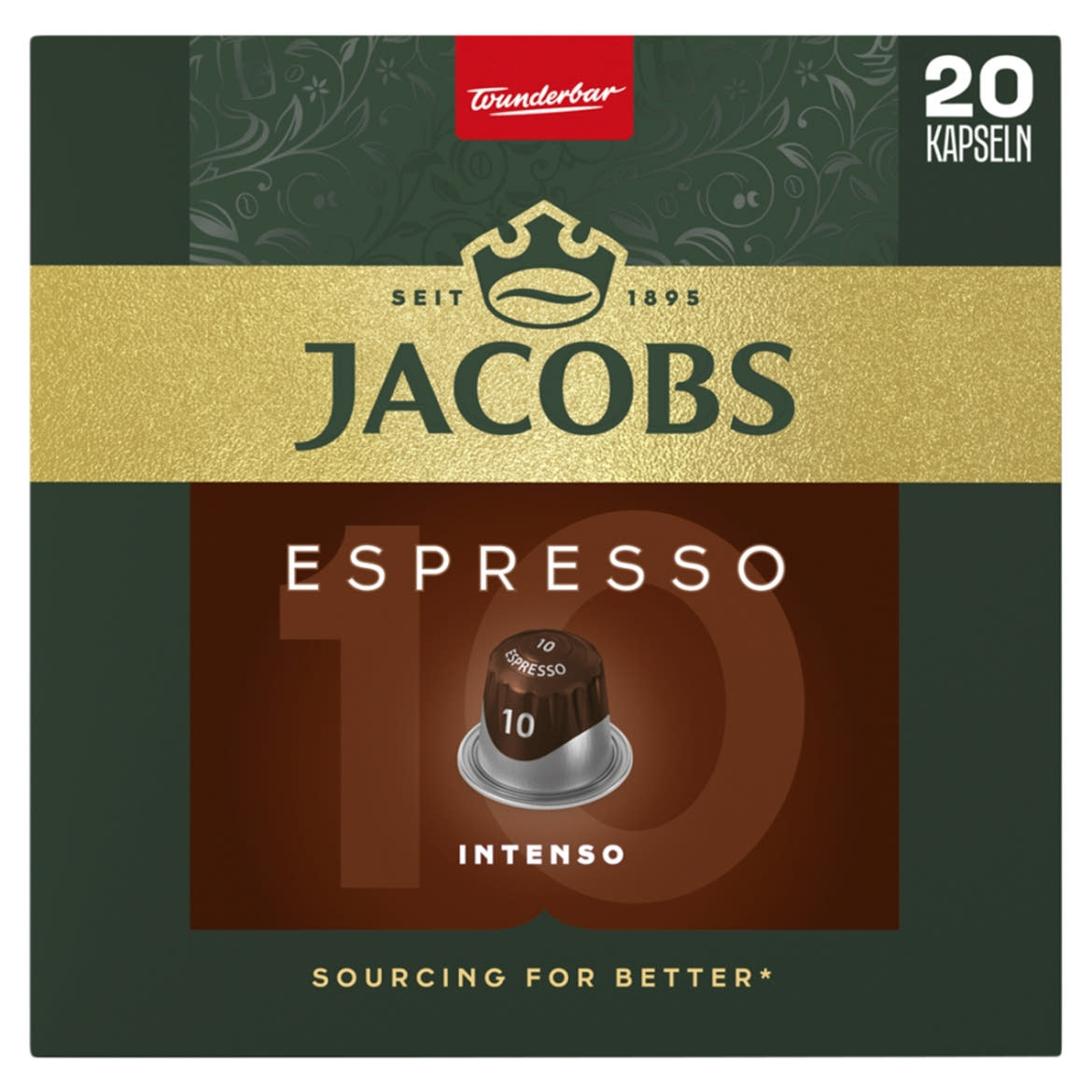 Jacobs Espresso 10 Intenso őrölt-pörkölt kávé kapszulában