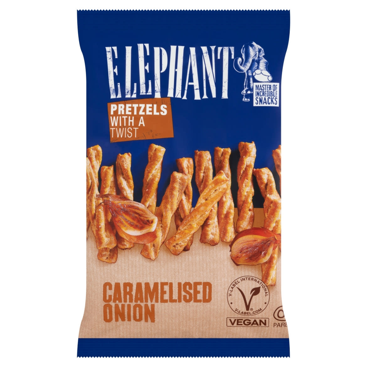 Elephant csavart perec karamellizált hagyma ízesítéssel