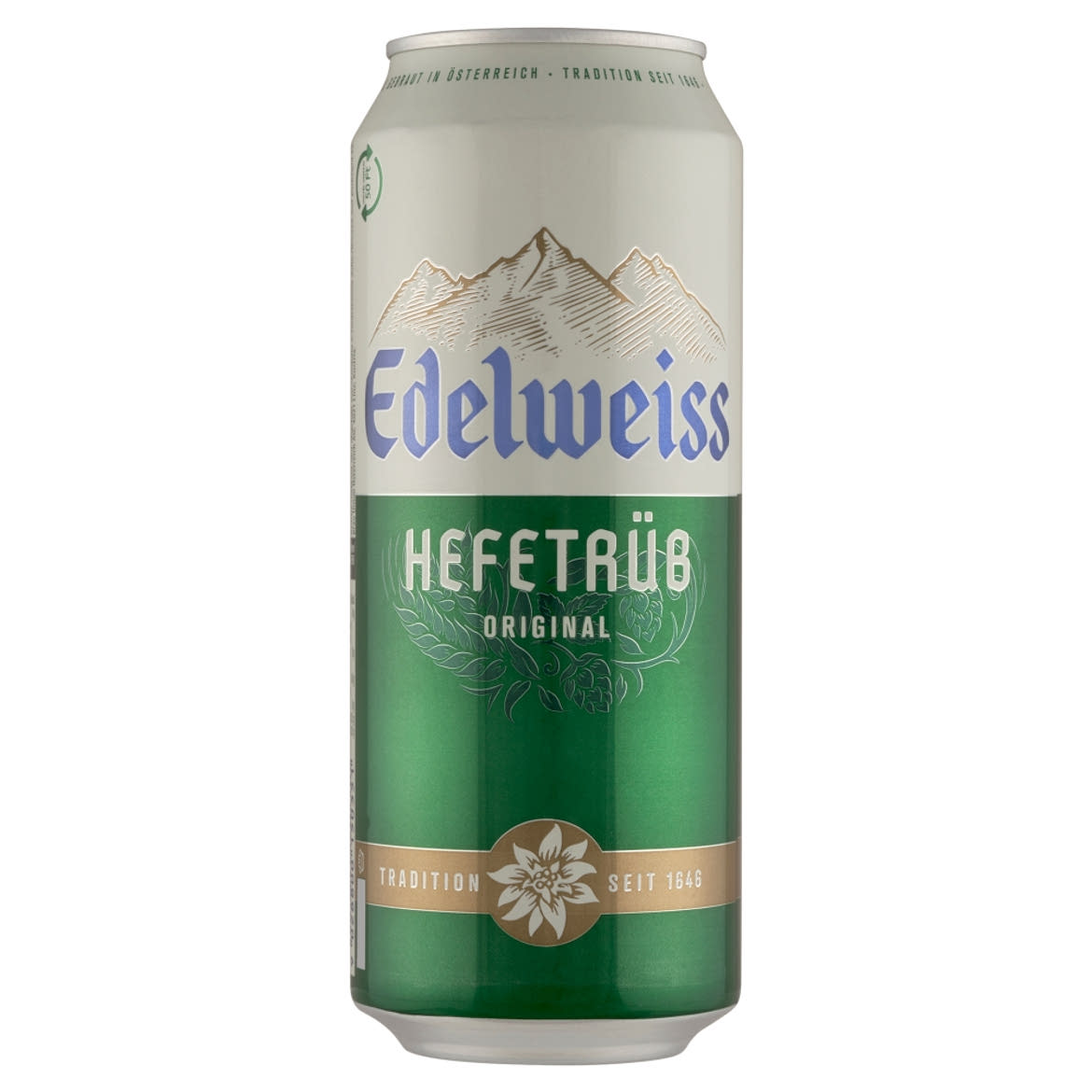 Edelweiss Hefetrüb világos dobozos sör, + betétdíj, 0,5 L