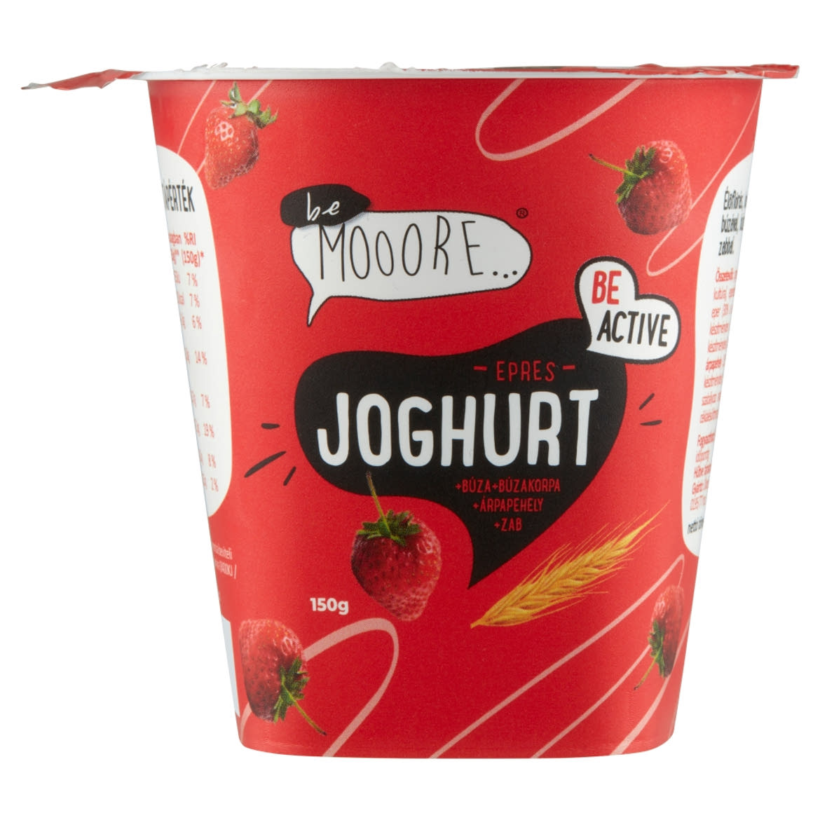 Be Mooore epres joghurt búzával, búzakorpával, árpapehellyel és zabbal,