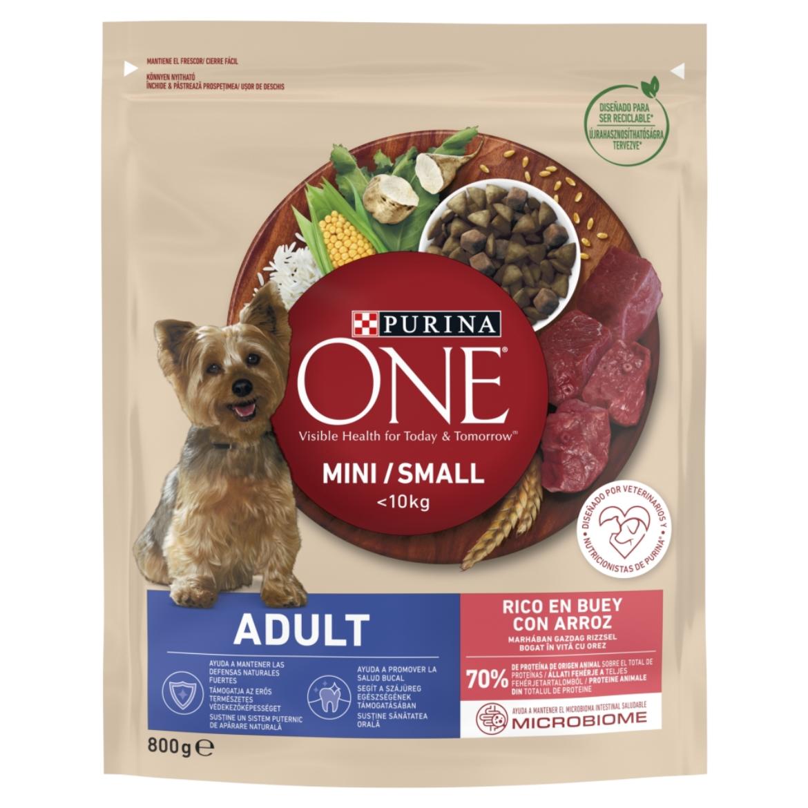 Purina One Mini Adult marhában gazdag száraz kutyaeledel