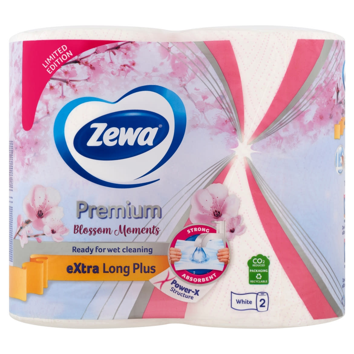 Zewa Premium Extra Long Plus háztartási papírtörlő 2 rétegű 2 tekercs