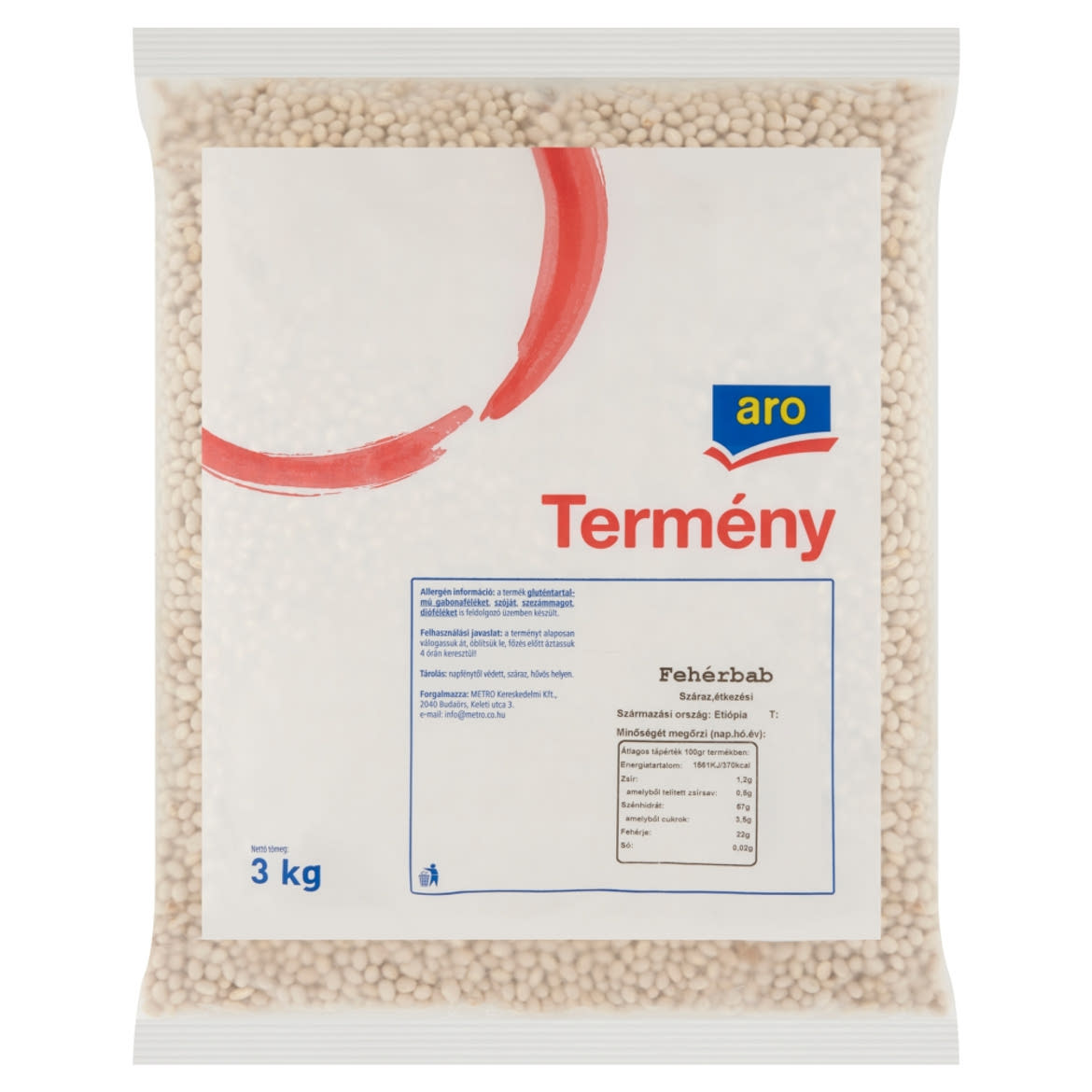 Aro Termény száraz, étkezési fehérbab