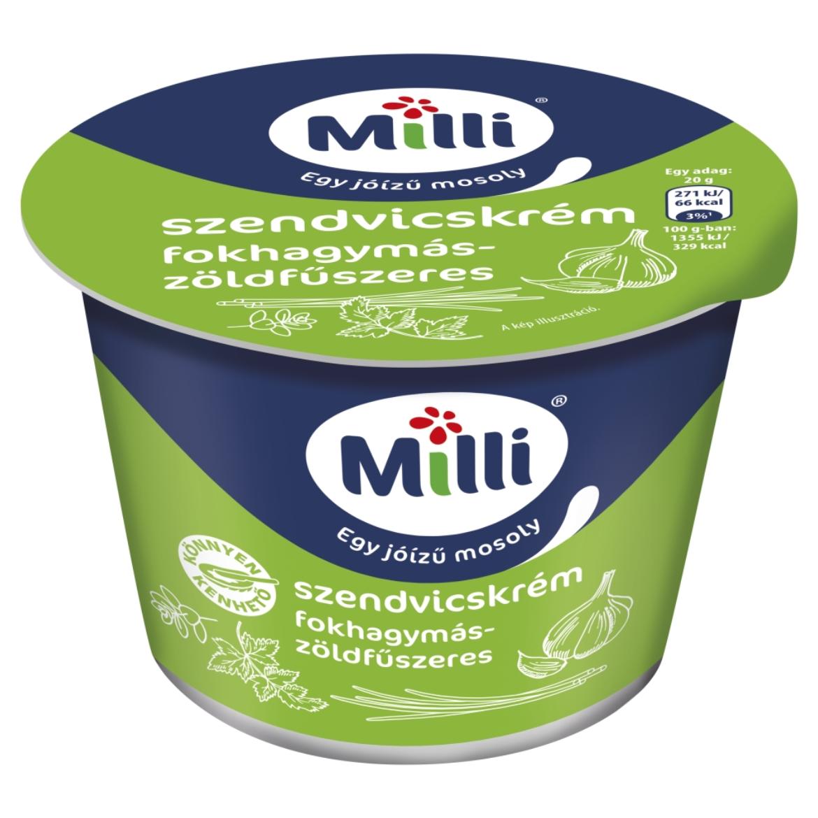 Milli fokhagymás-zöldfűszeres szendvicskrém