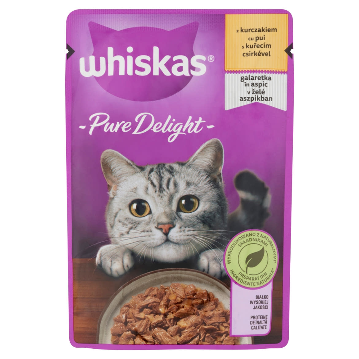 Whiskas Casserole teljes értékű nedves eledel felnőtt macskáknak csirkével aszpikban
