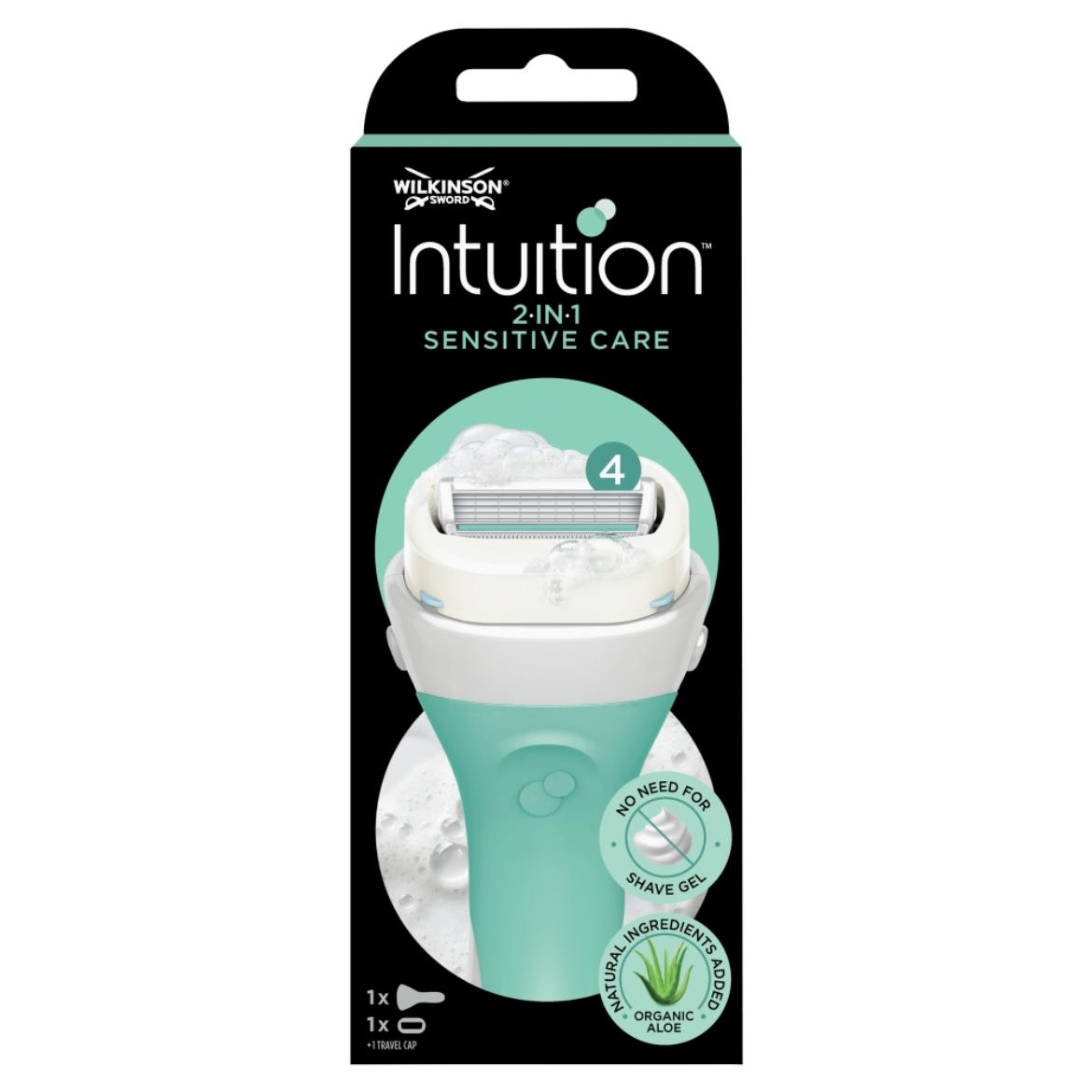 Wilkinson Sword Intuition 2 in 1 Sensitive Care 4 pengével ellátott borotva