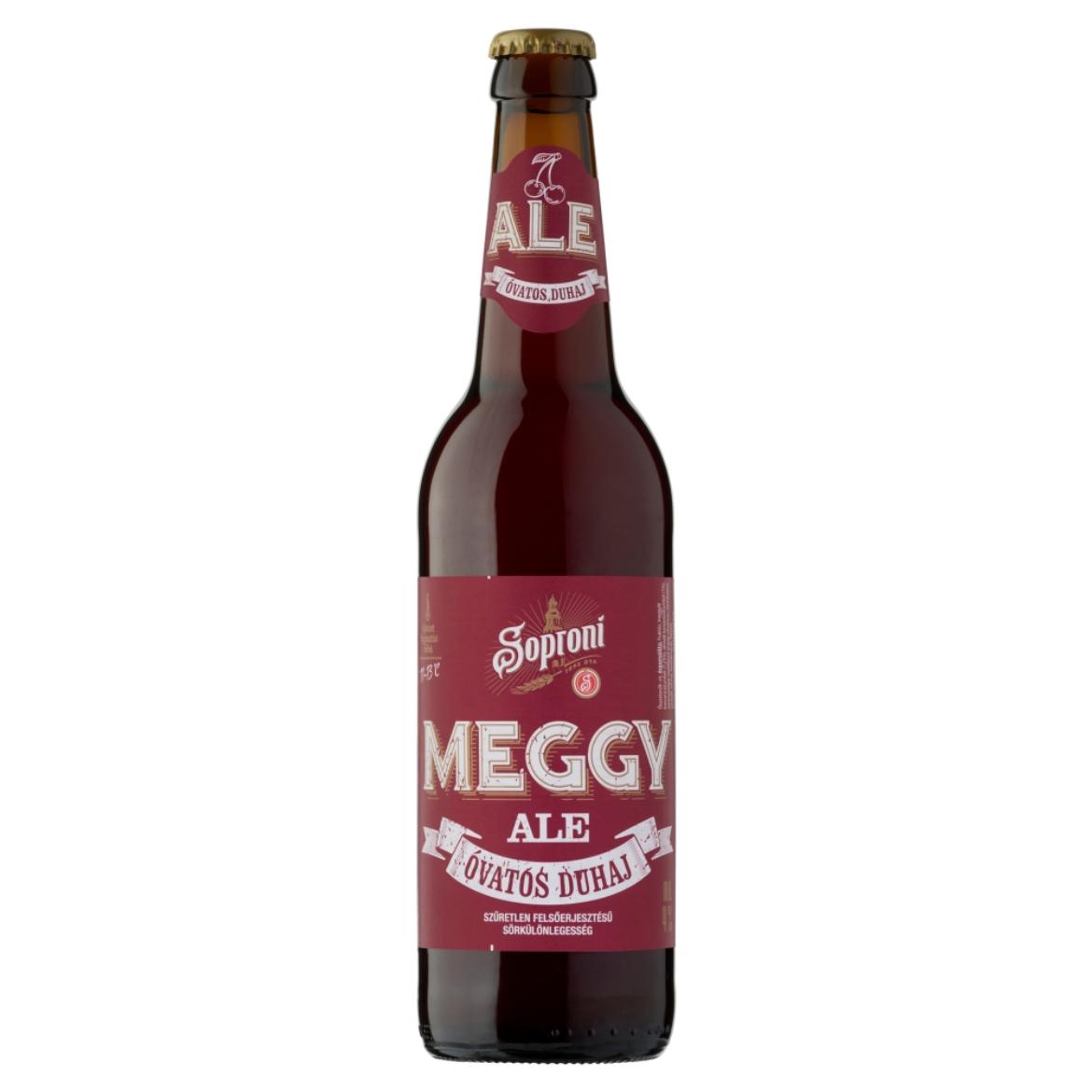 Soproni Óvatos Duhaj Meggy Ale szűretlen felsőerjesztésű sörkülönlegesség 4% 0,5 l üveg
