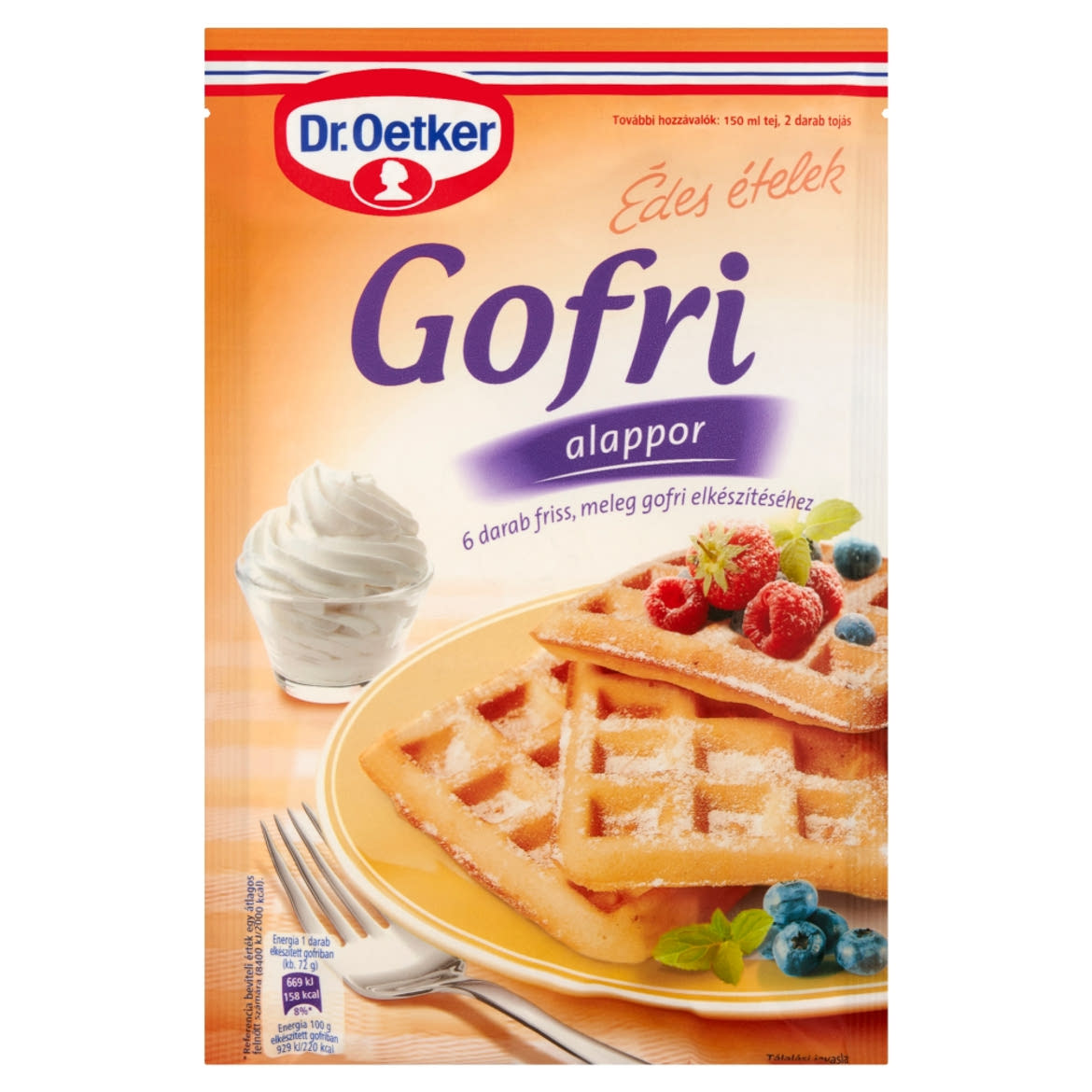 Dr. Oetker Édes Ételek gofri alappor