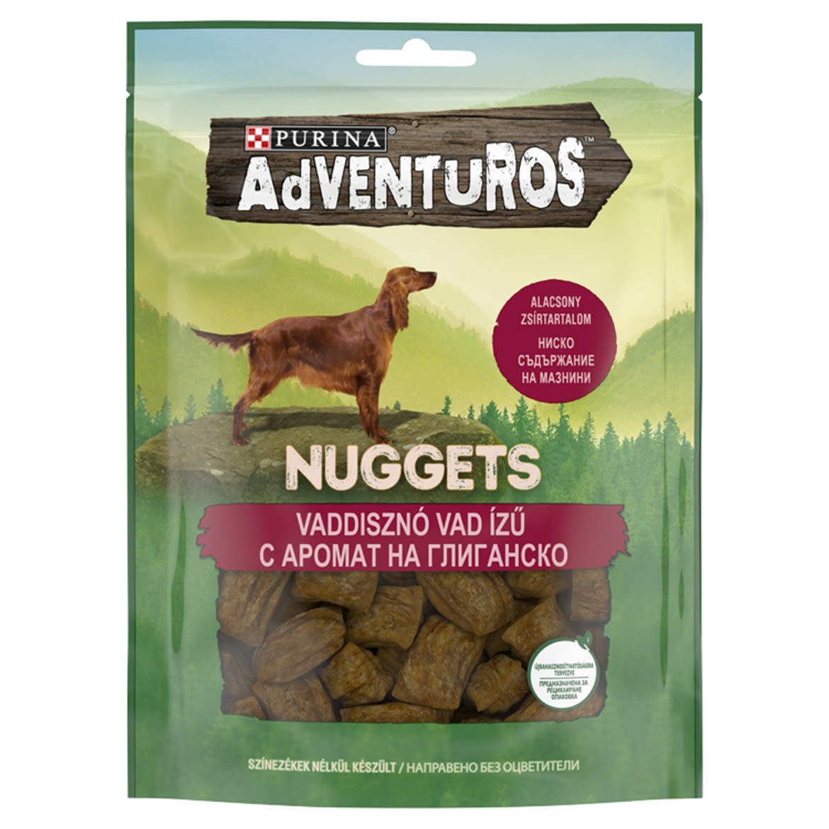 Purina Adventuros Nuggets kutya jutalomfalat vaddisznó