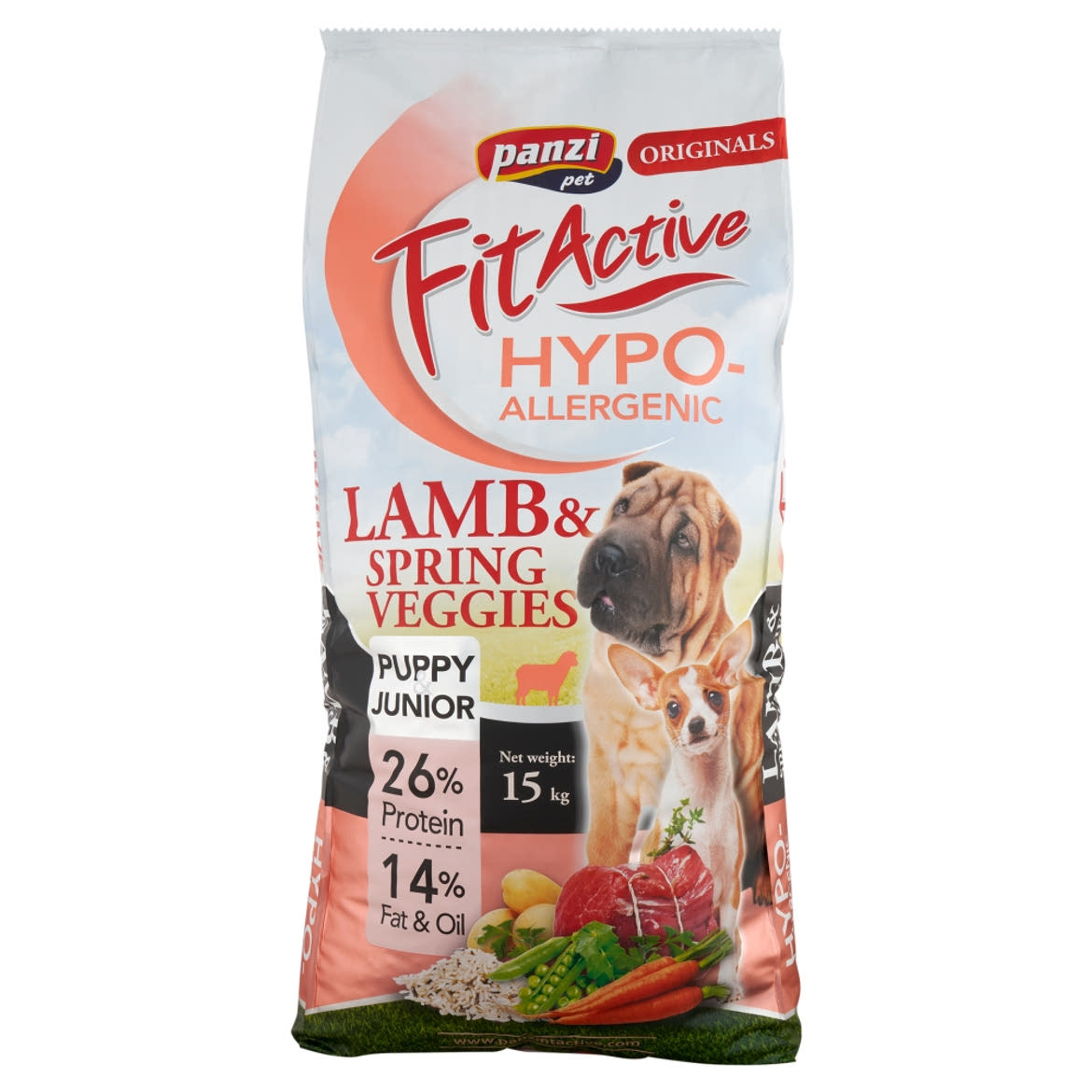 Panzi Fit Active Hypoallergenic bárány teljesértékű eledel kölyök és növendék kutyák részére