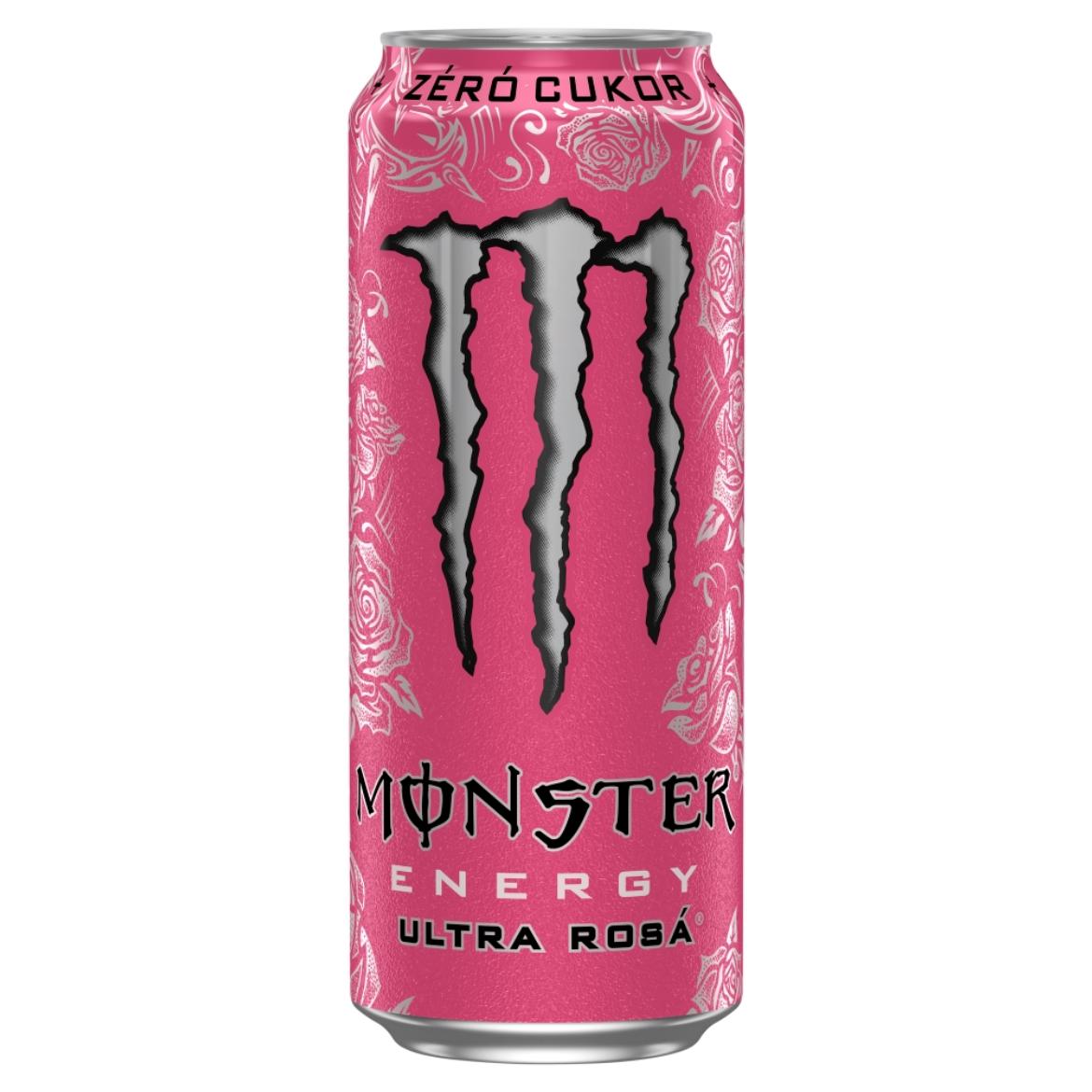 Monster Energy Ultra Rosá szénsavas ital koffeinnel és édesítőszerekkel