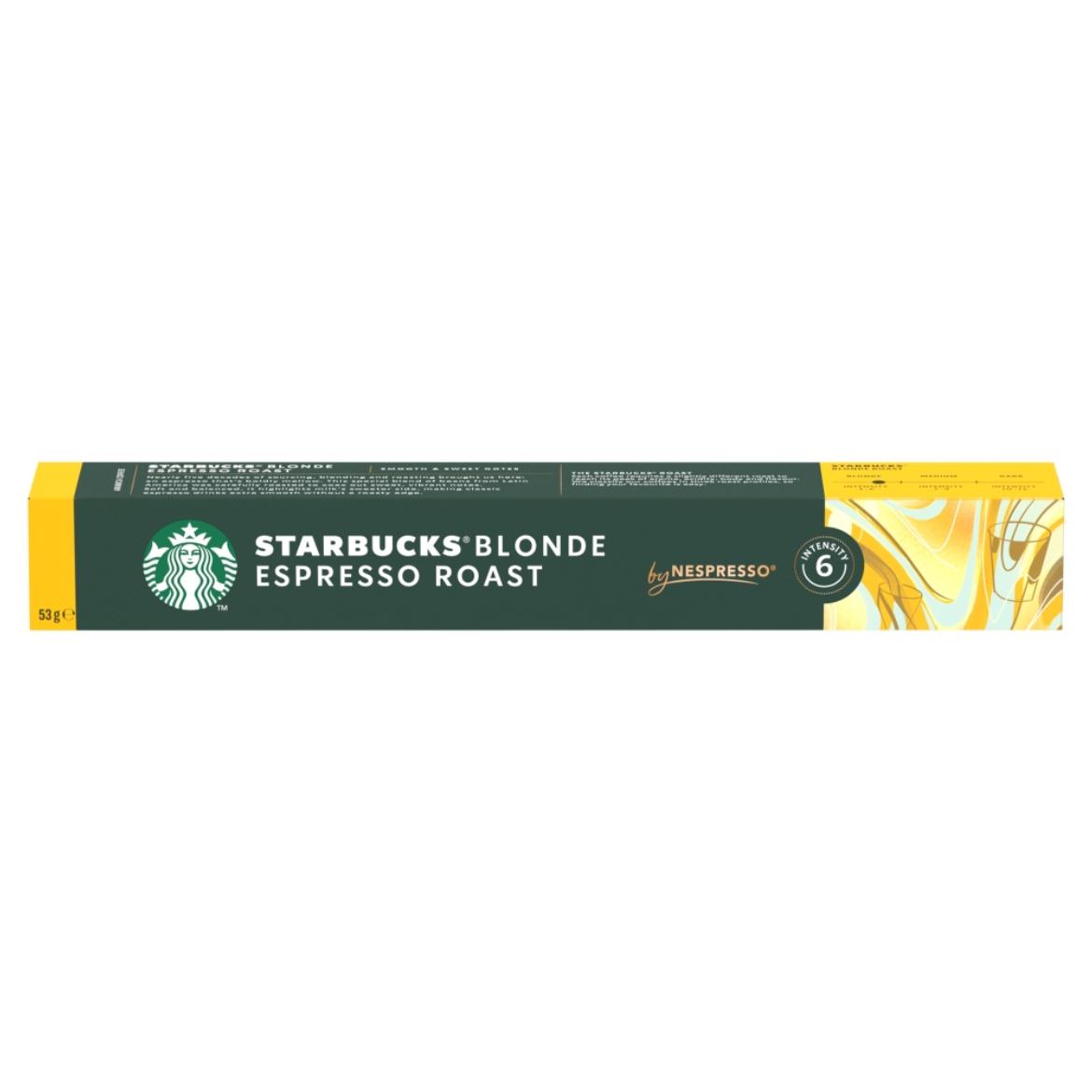 Starbucks by Nespresso Blonde Espresso őrölt pörkölt kávé 10 kapszula