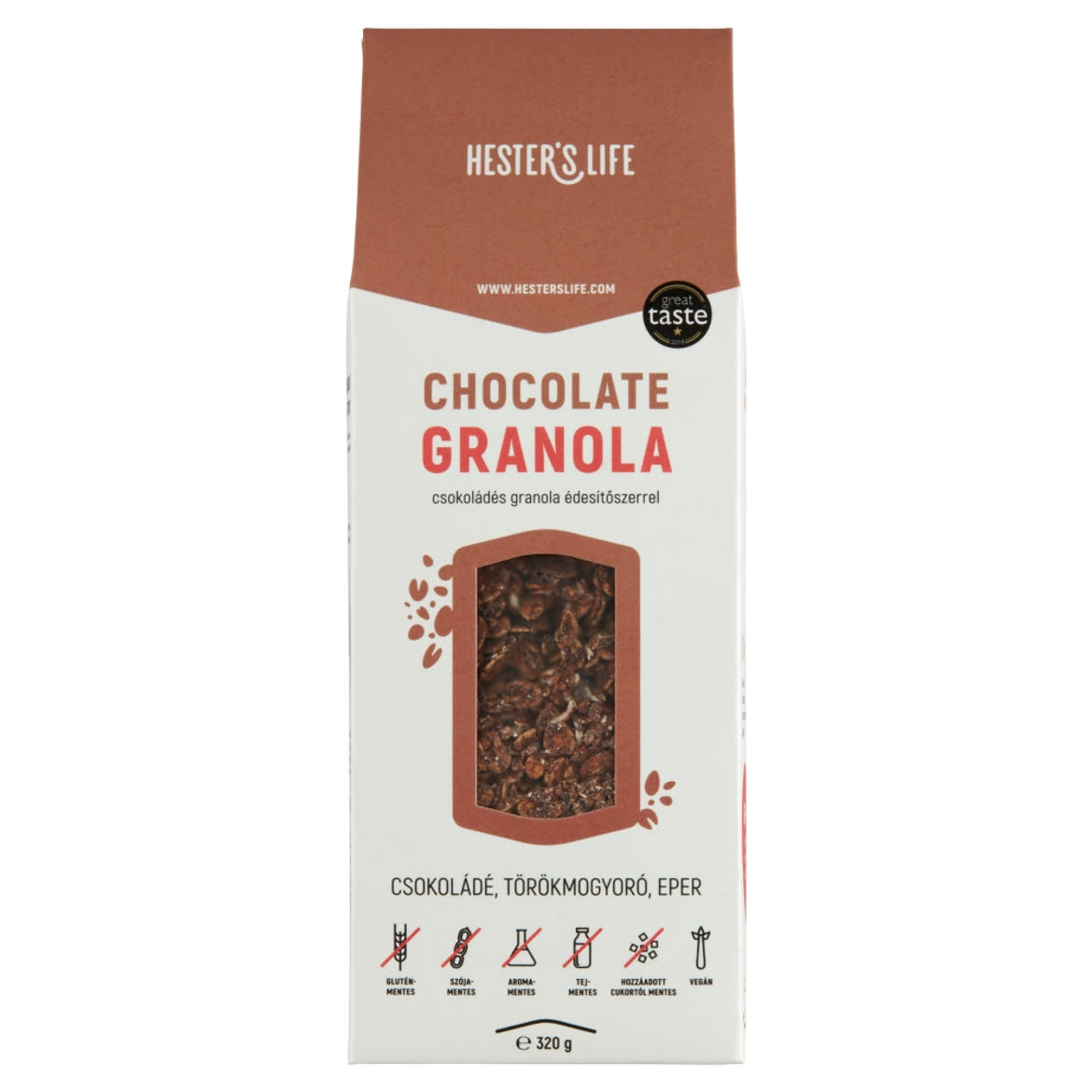 Hester's Life csokoládés granola édesítőszerrel